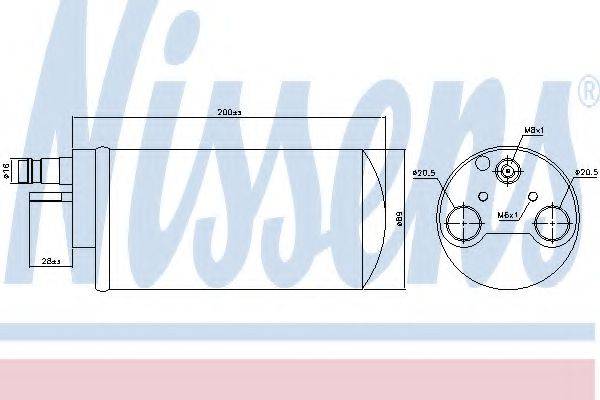 NISSENS 95341 Осушитель, кондиционер