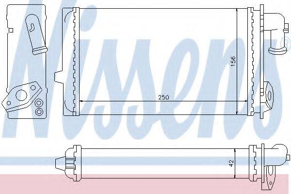 NISSENS 72940 Теплообменник, отопление салона