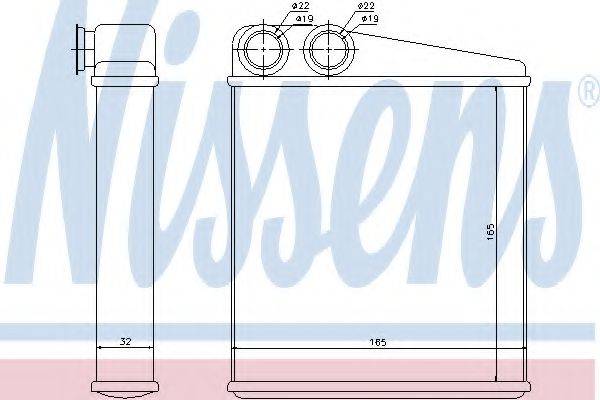 NISSENS 72206 Теплообменник, отопление салона