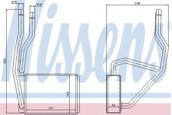 NISSENS 71765 Теплообменник, отопление салона