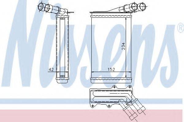 NISSENS 71156 Теплообменник, отопление салона