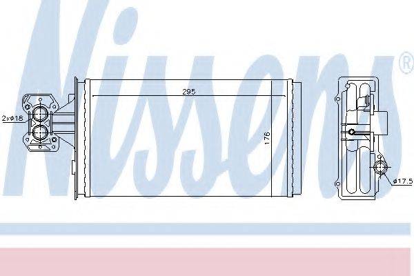 NISSENS 71803 Теплообменник, отопление салона