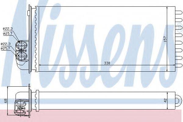 NISSENS 73372 Теплообменник, отопление салона