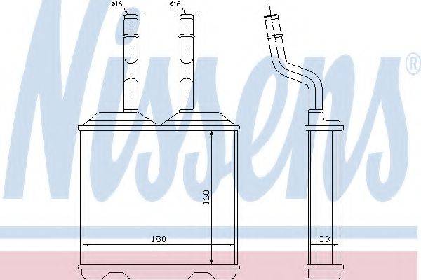 NISSENS 72634 Теплообменник, отопление салона