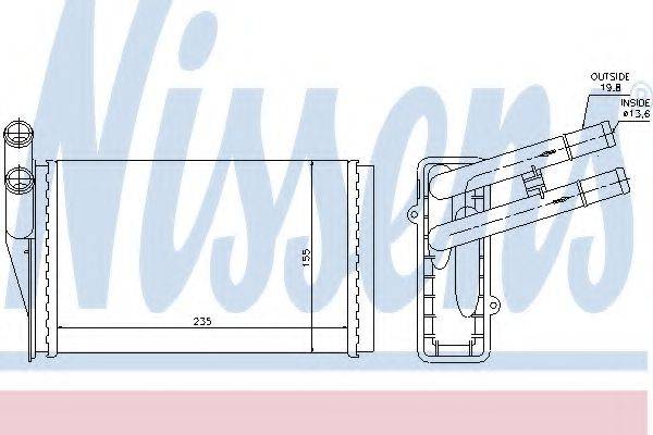 NISSENS 70224 Теплообменник, отопление салона