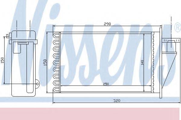 NISSENS 71444 Теплообменник, отопление салона