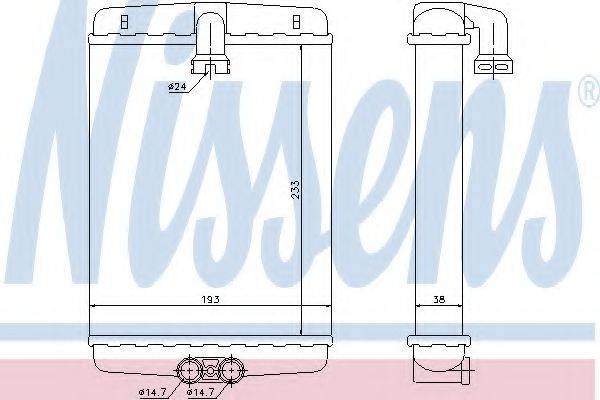NISSENS 72013 Теплообменник, отопление салона