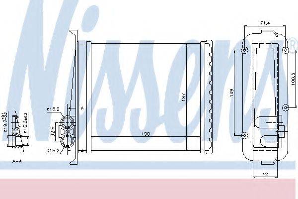 NISSENS 73640 Теплообменник, отопление салона