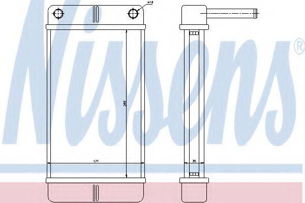 NISSENS 71443 Теплообменник, отопление салона
