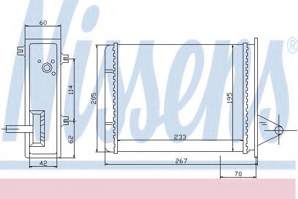 NISSENS 71448 Теплообменник, отопление салона