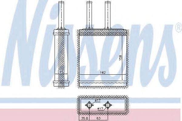 NISSENS 77519 Теплообменник, отопление салона