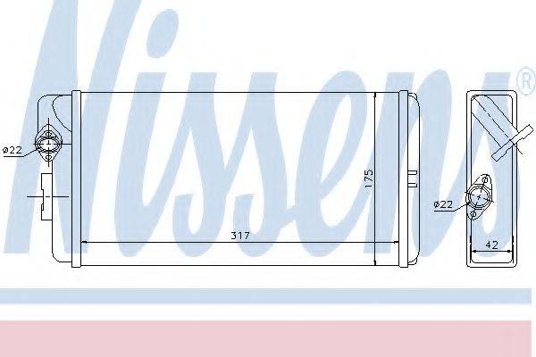 NISSENS 72035 Теплообменник, отопление салона