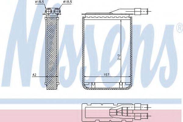 NISSENS 733591 Теплообменник, отопление салона