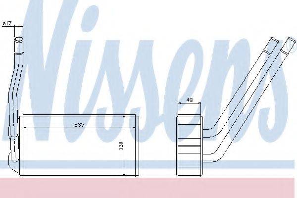 NISSENS 73000 Теплообменник, отопление салона