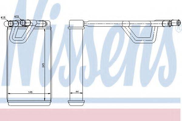 NISSENS 72209 Теплообменник, отопление салона