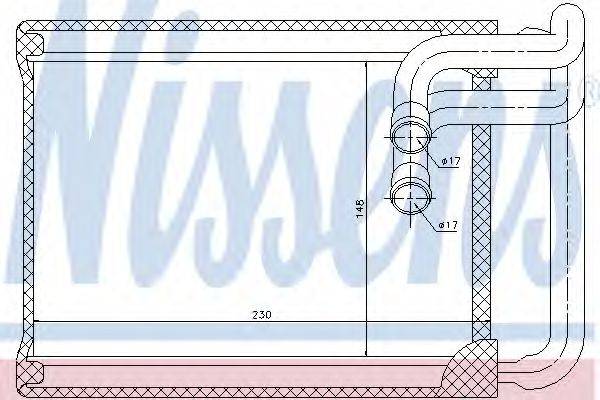 NISSENS 77622 Теплообменник, отопление салона