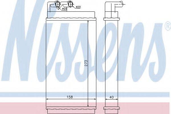 NISSENS 70230 Теплообменник, отопление салона