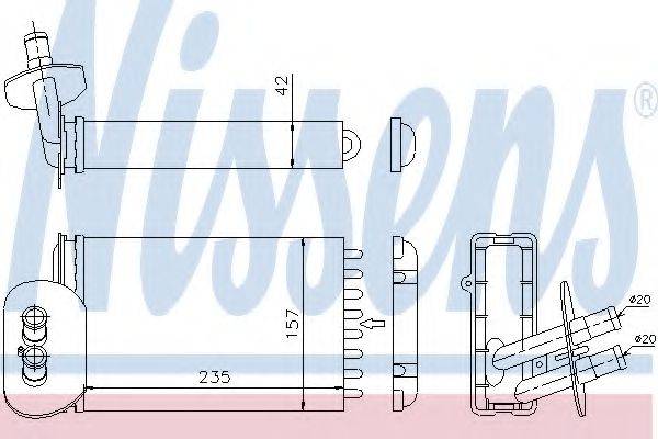 NISSENS 73977 Теплообменник, отопление салона