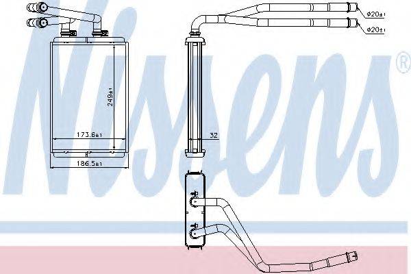 NISSENS 73990 Теплообменник, отопление салона