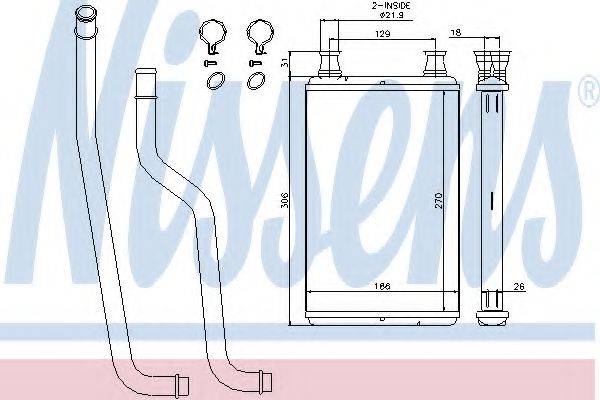 NISSENS 70978 Теплообменник, отопление салона