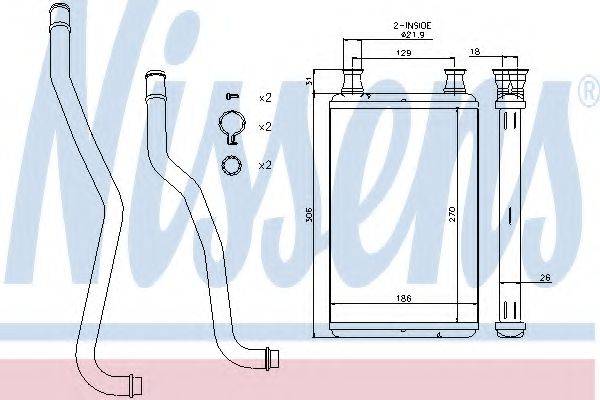 NISSENS 70979 Теплообменник, отопление салона