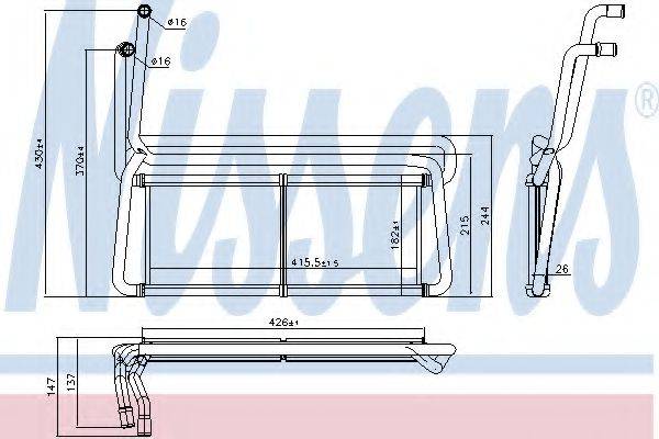 NISSENS 75007 Теплообменник, отопление салона