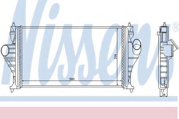 NISSENS 96838 Интеркулер