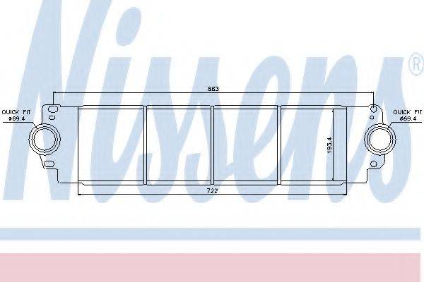 NISSENS 96683 Интеркулер