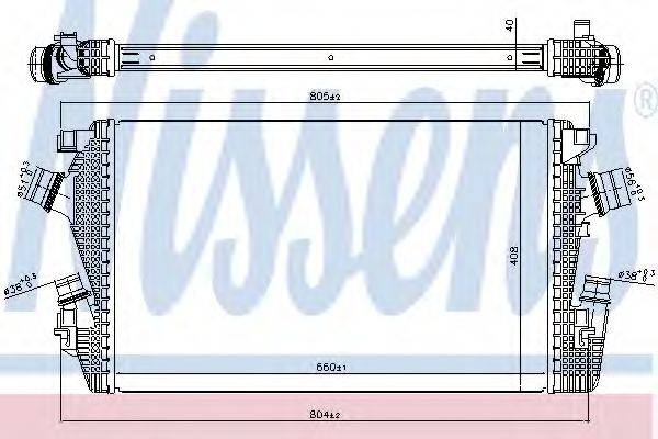 NISSENS 96455 Интеркулер