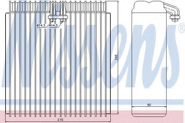 NISSENS 92107 Испаритель, кондиционер