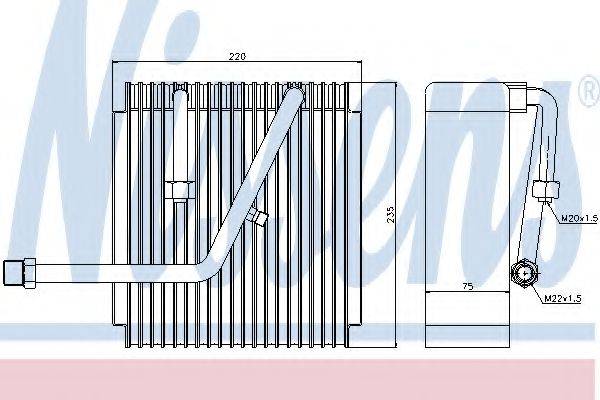 NISSENS 92147 Испаритель, кондиционер