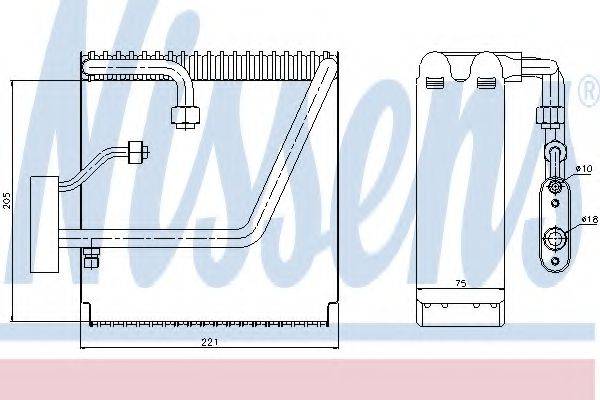 NISSENS 92204 Испаритель, кондиционер
