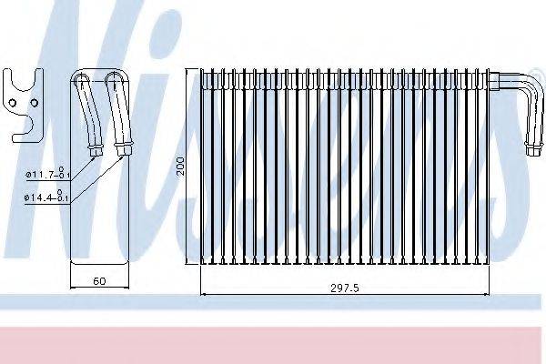 NISSENS 92298 Испаритель, кондиционер