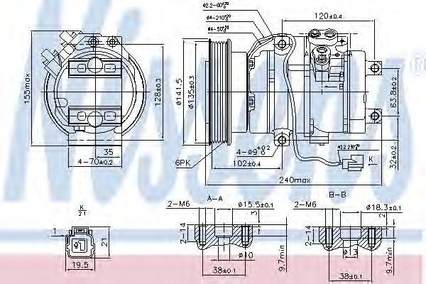 NISSENS 890017 Компрессор, кондиционер