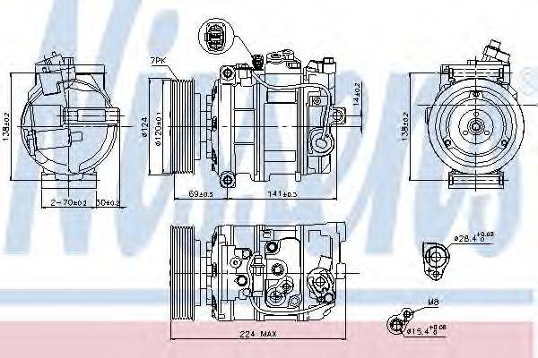 NISSENS 890025 Компрессор, кондиционер