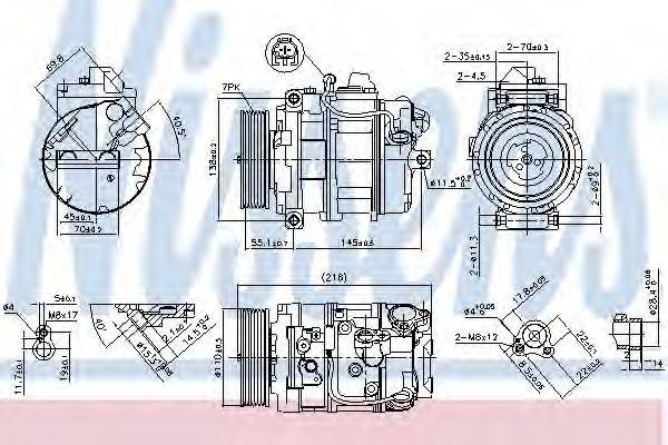 NISSENS 890069 Компрессор, кондиционер