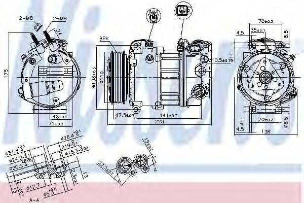 NISSENS 890124 Компрессор, кондиционер