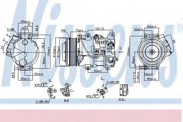 NISSENS 890141 Компрессор, кондиционер