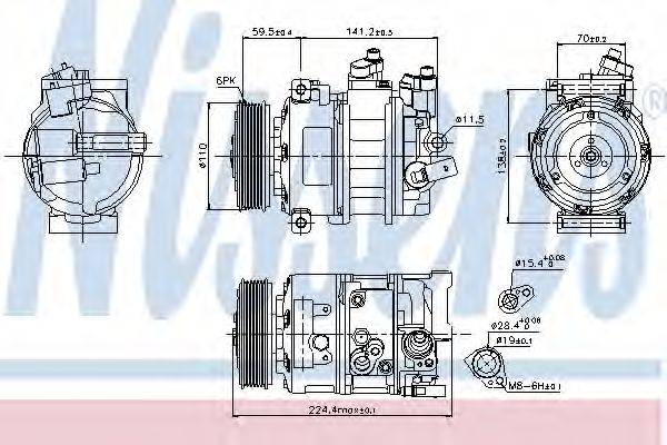 NISSENS 89020 Компрессор, кондиционер