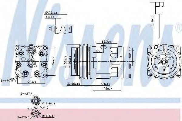 NISSENS 890222 Компрессор, кондиционер