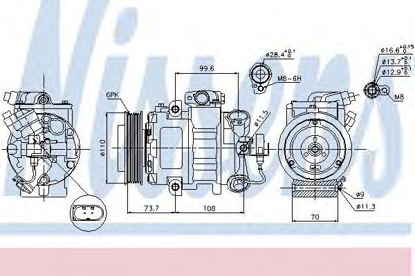 NISSENS 89026 Компрессор, кондиционер