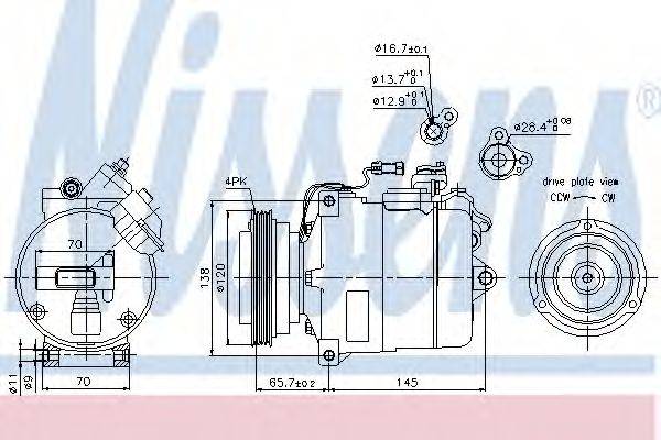 NISSENS 89027 Компрессор, кондиционер