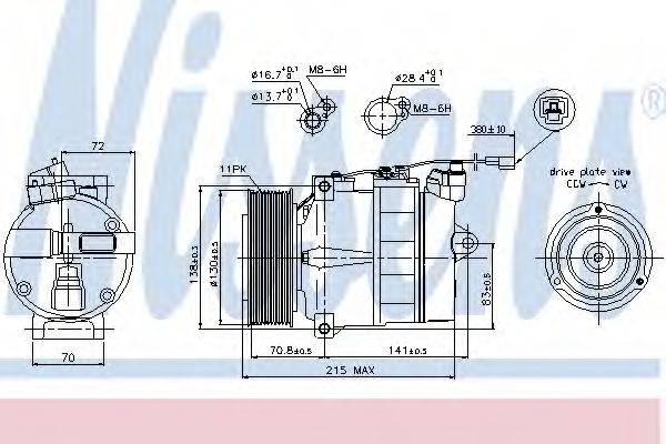 NISSENS 89028 Компрессор, кондиционер