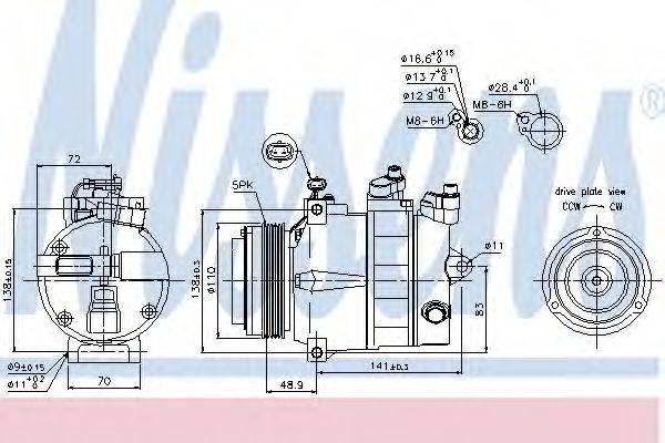 NISSENS 89031 Компрессор, кондиционер