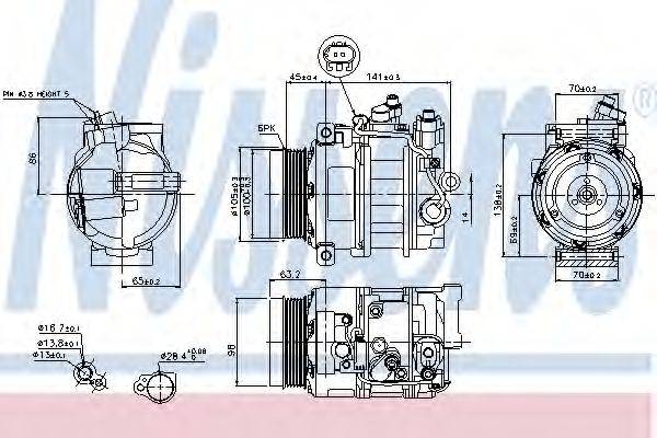 NISSENS 89033 Компрессор, кондиционер