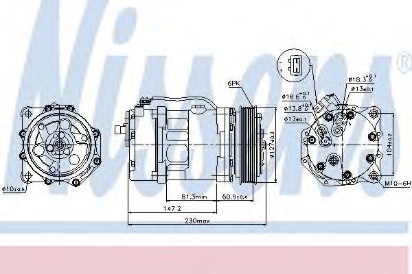 NISSENS 89044 Компрессор, кондиционер