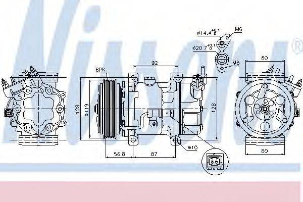 NISSENS 89053 Компрессор, кондиционер