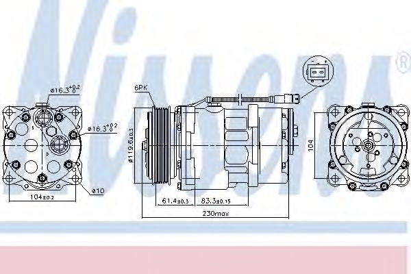 NISSENS 89055 Компрессор, кондиционер