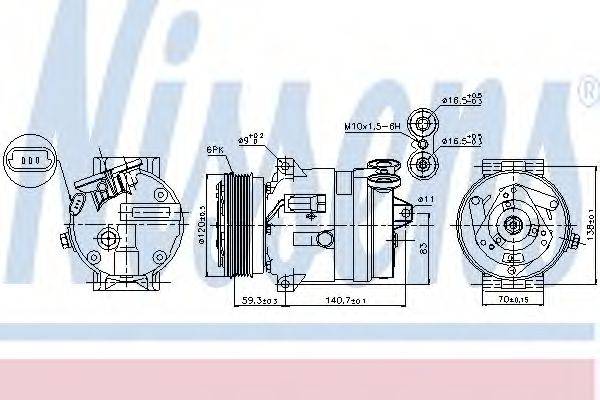 NISSENS 89057 Компрессор, кондиционер