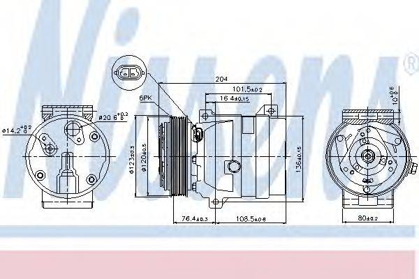 NISSENS 89063 Компрессор, кондиционер